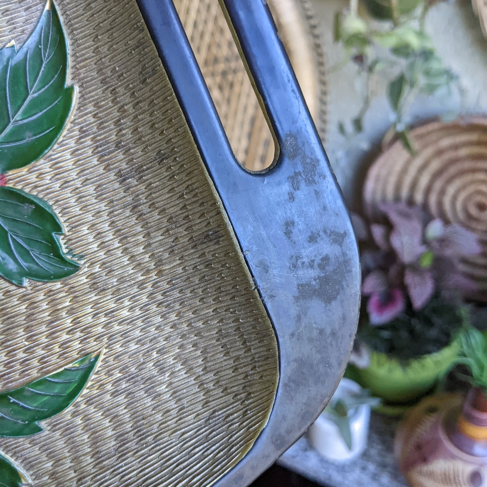 Vintage 70s Floral Bohemian Tray Hippie Eclectic Home Decor - Picture 13 of 16